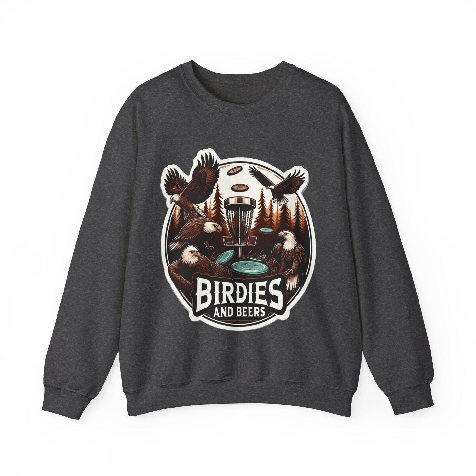 Funny Disc Golf Sweatshirt - Birdies and Beers - Unisex Heavy Blend™ Crewneck Sweatshirt - Quirky Goodies