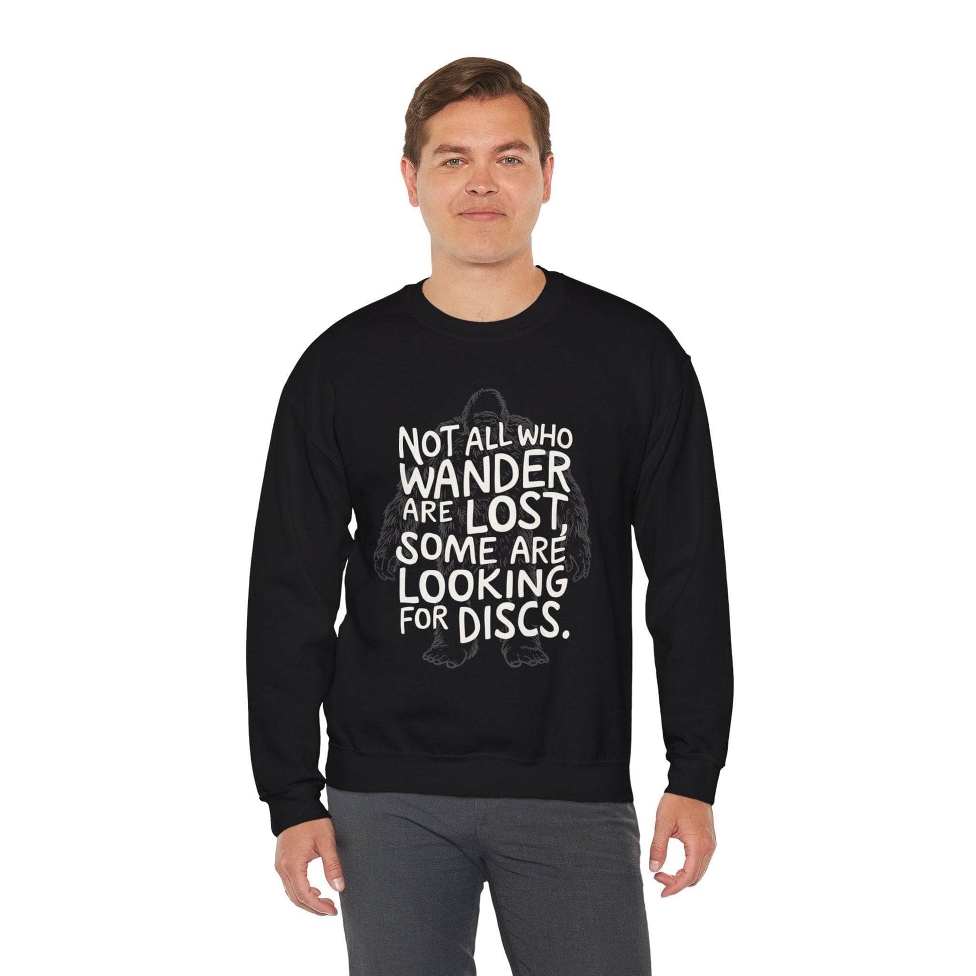 Funny Disc Golf Sweatshirt - Not All Who Wander Are Lost Some Are Looking For Discs - Unisex Heavy Blend™ Crewneck Sweatshirt - Quirky Goodies