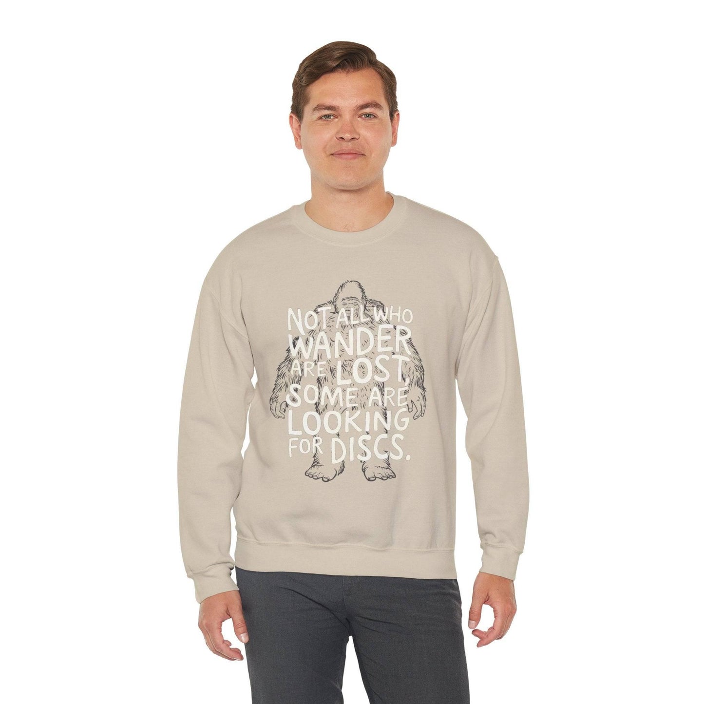 Funny Disc Golf Sweatshirt - Not All Who Wander Are Lost Some Are Looking For Discs - Unisex Heavy Blend™ Crewneck Sweatshirt - Quirky Goodies