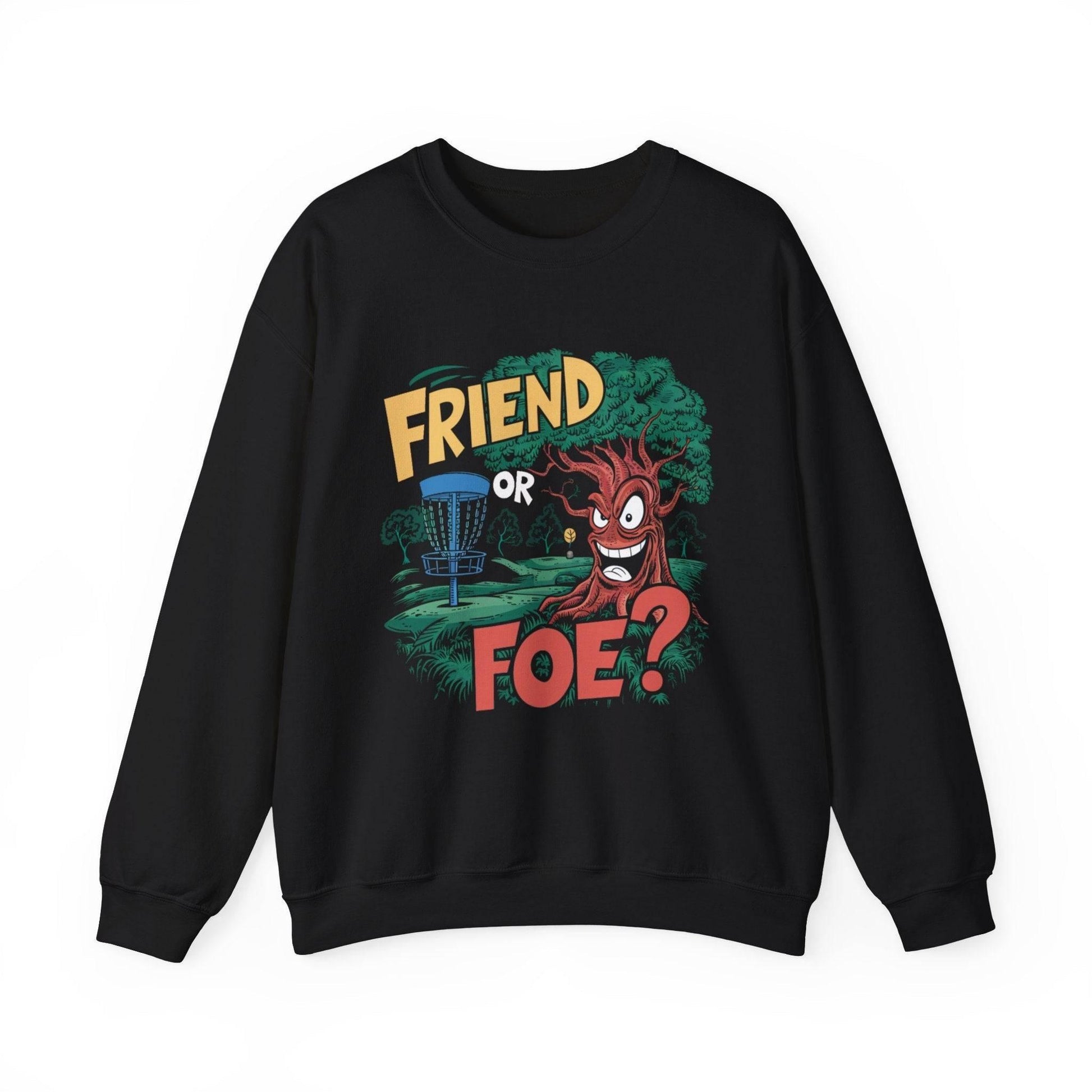 Funny Disc Golf Sweatshirt - Tree Friend or Foe - Unisex Heavy Blend™ Crewneck Sweatshirt - Quirky Goodies