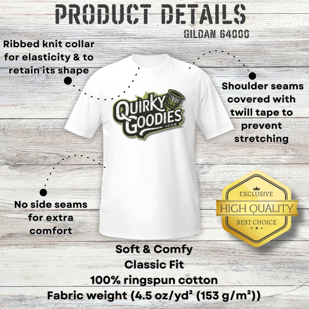 Lakeside Scenery - "Serene Disc Golf Course" - Unisex Jersey T - Shirt - Outdoor rec tee - Quirky Goodies