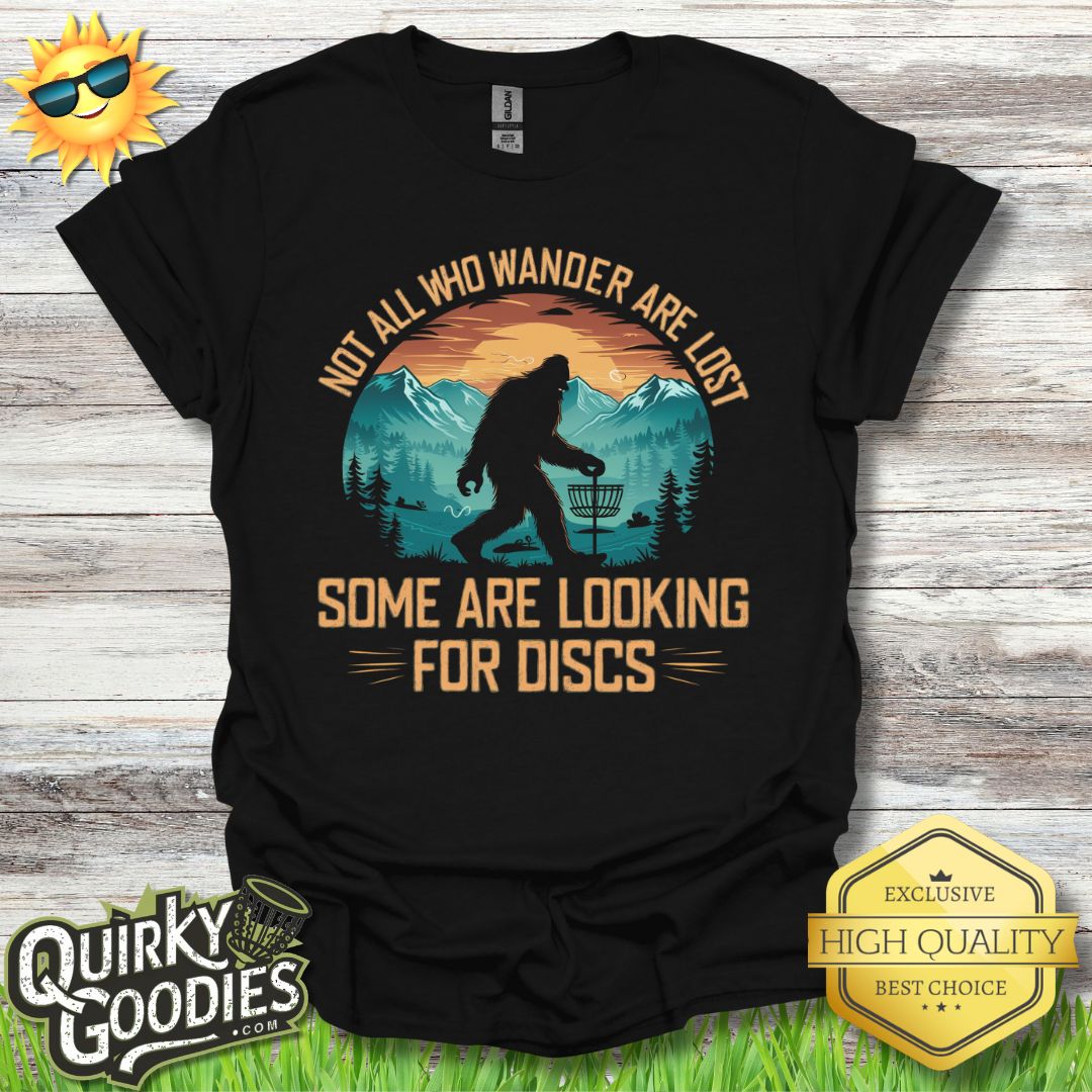 Not All Who Wander Are Lost Bigfoot v2 - Unisex Jersey Short Sleeve Tee - Quirky Goodies