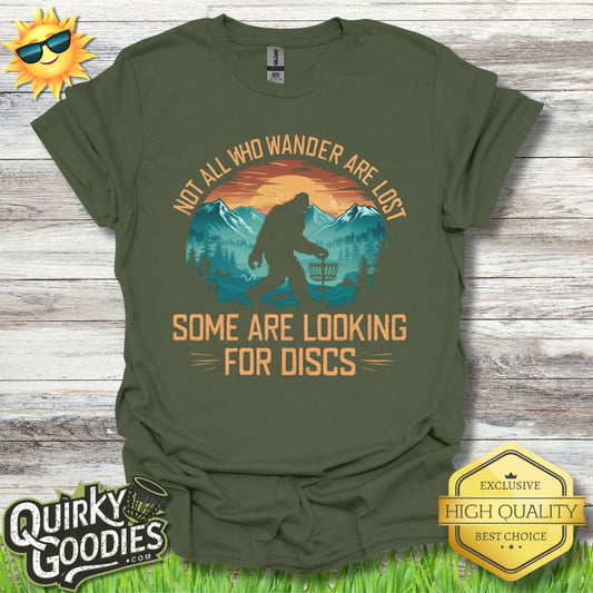 Not All Who Wander Are Lost Bigfoot v2 - Unisex Jersey Short Sleeve Tee - Quirky Goodies
