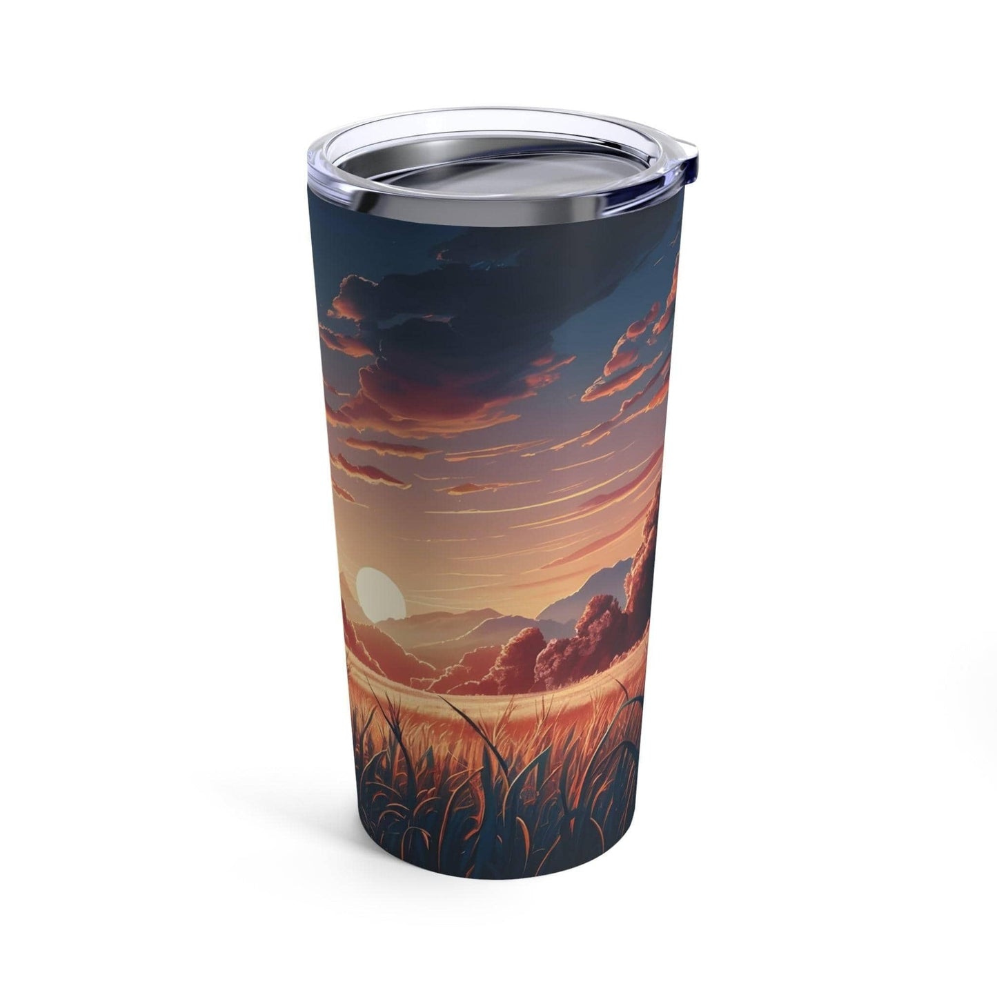 Scenic Disc Golf Tumbler - Disc Golf Basket Sunset - Tumbler 20oz - Quirky Goodies