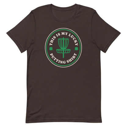 St. Patrick's Day - Disc Golf - "This is my lucky putting shirt" Unisex t-shirt - Quirky Goodies