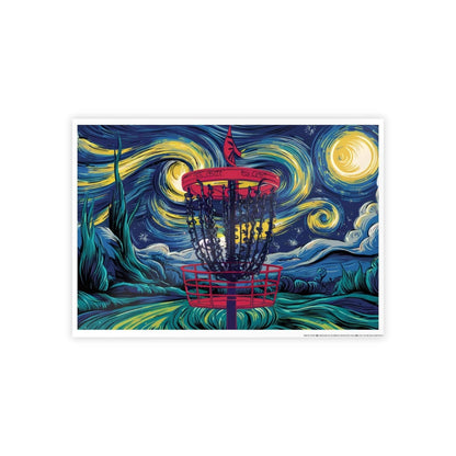 Starry Night Disc Golf Basket - Gloss Posters - Quirky Goodies