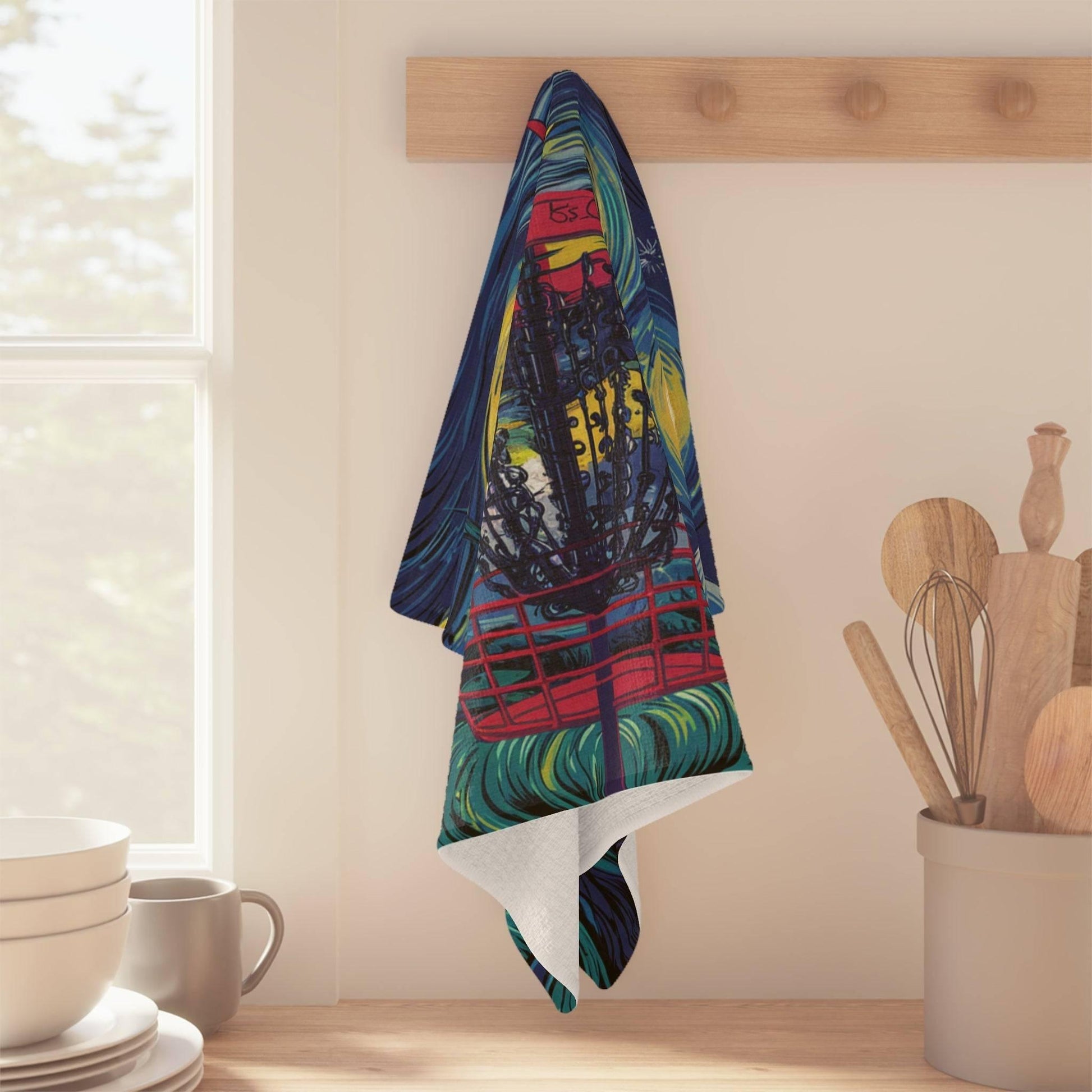 Starry Night Disc Golf Towel - Microfiber Tea Towel - Quirky Goodies