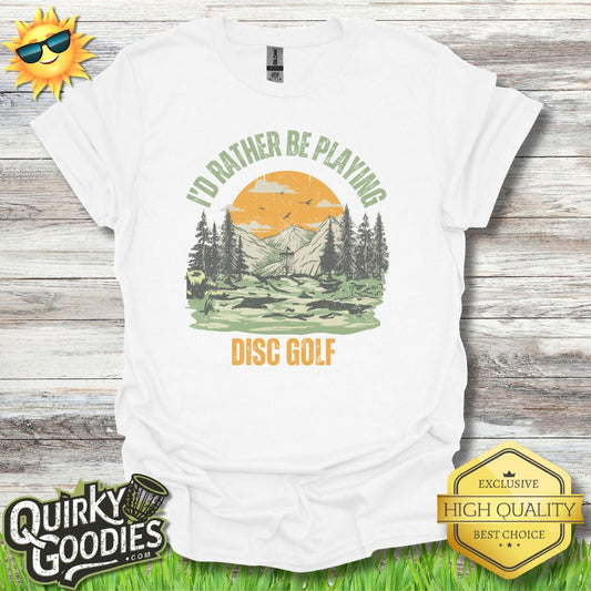 Vintage Disc Golf Shirt - "I'd Rather Be Playing Disc Golf" T - Shirt - Quirky Goodies